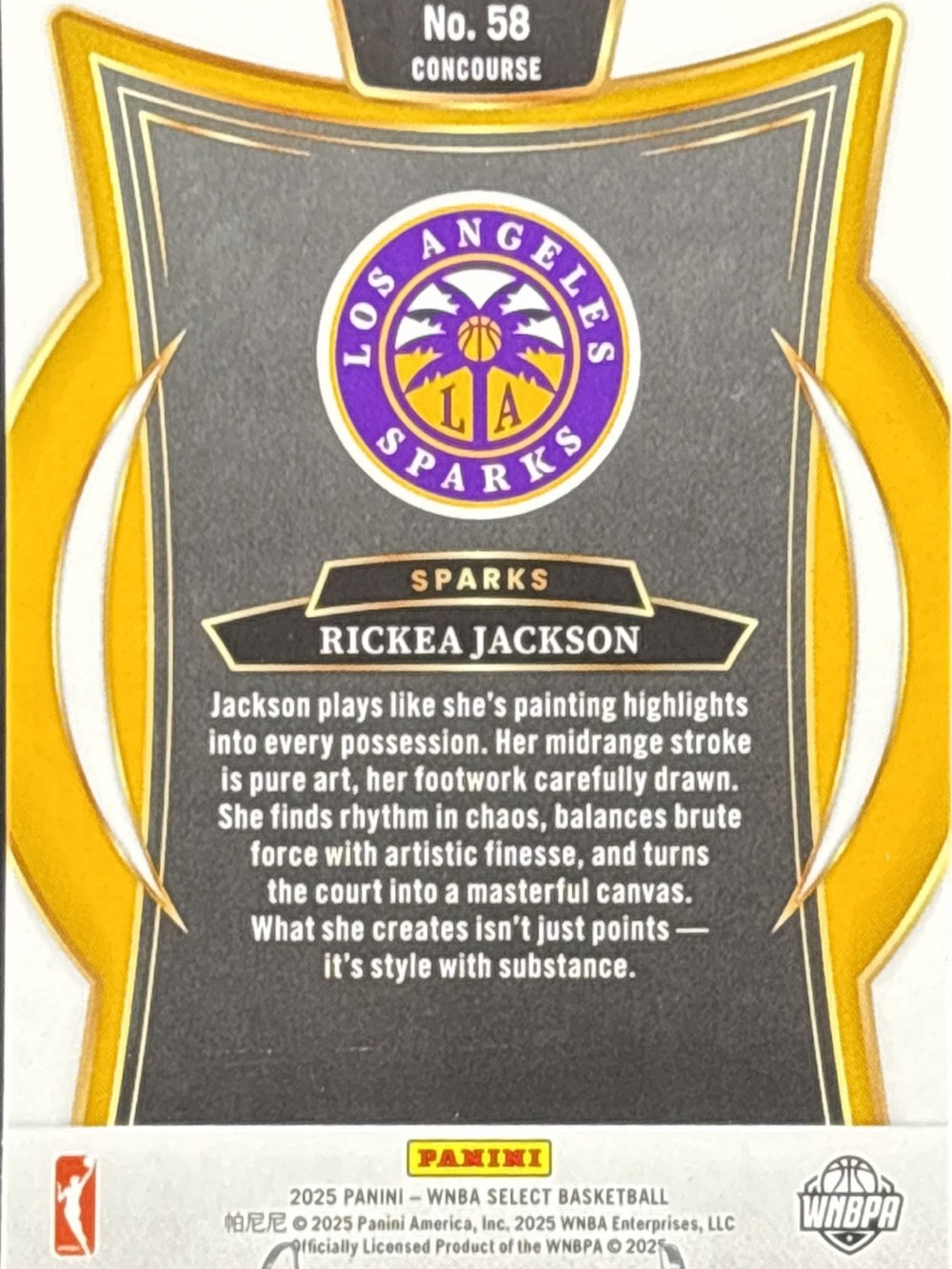Panini Select Rickea Jackson WNBA Trading Card - Picture 2 of 2